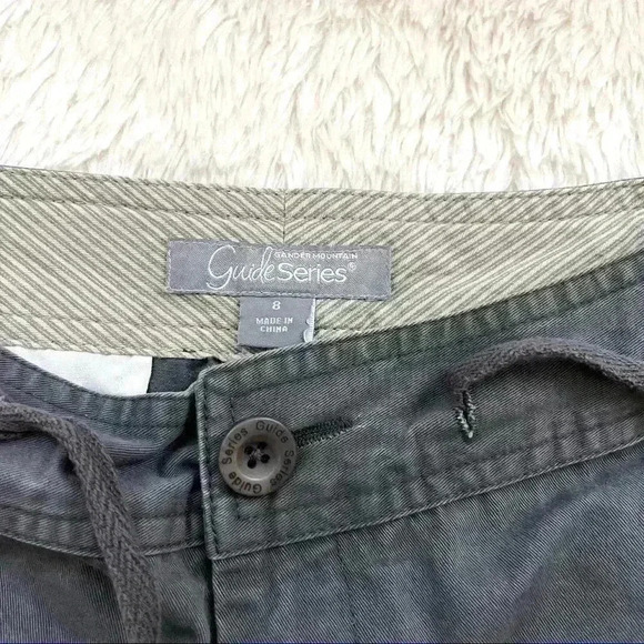 Gander Mountain Guide Series Gray Flat Front 100% Cotton Hiking Shorts Size 8 - Picture 9 of 11